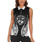 Hawke's Bay 2026 Rugby Custom Women Sleeveless Polo Shirt NZ Maori Silver Fern