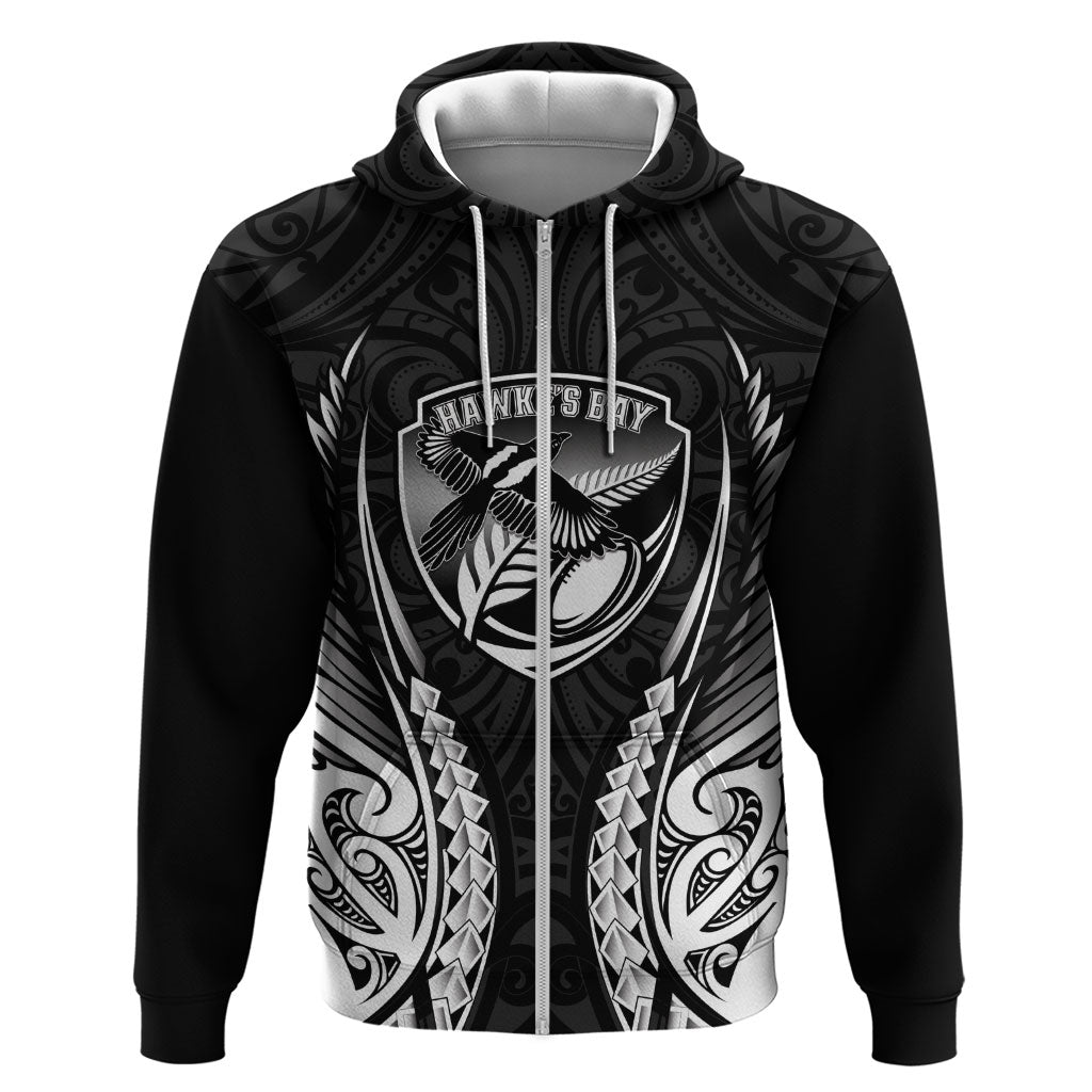 Hawke's Bay 2026 Rugby Custom Zip Hoodie NZ Maori Silver Fern