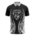Hawke's Bay 2026 Rugby Custom Zipper Polo Shirt NZ Maori Silver Fern