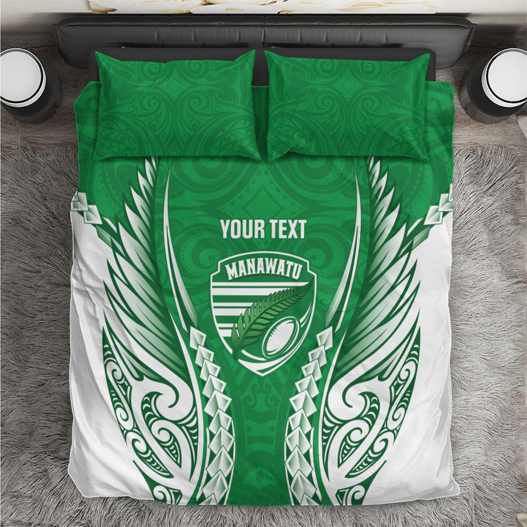 Manawatu 2026 Rugby Custom Bedding Set NZ Maori Silver Fern