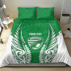 Manawatu 2026 Rugby Custom Bedding Set NZ Maori Silver Fern