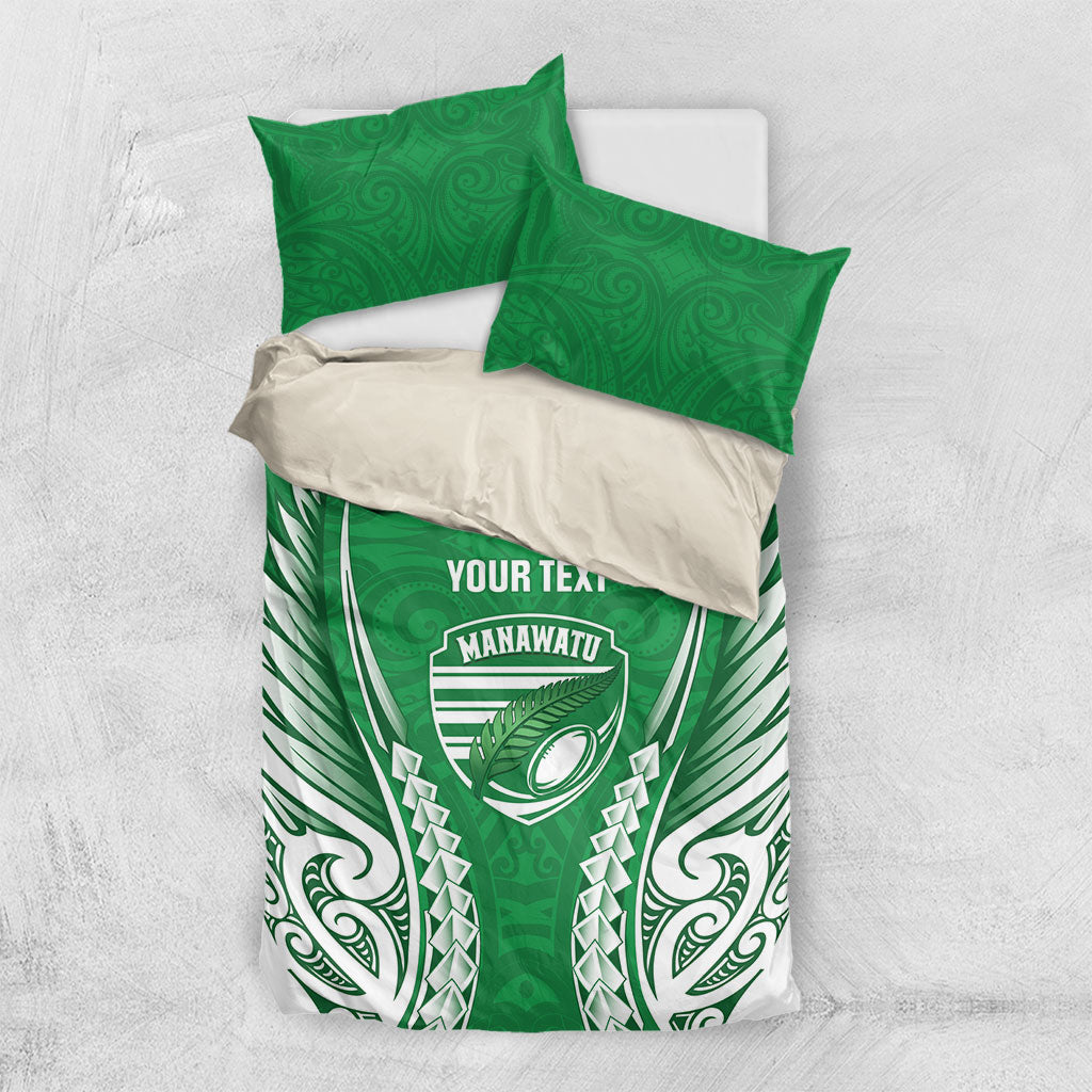 Manawatu 2026 Rugby Custom Bedding Set NZ Maori Silver Fern