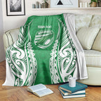 Manawatu 2026 Rugby Custom Blanket NZ Maori Silver Fern