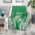 Manawatu 2026 Rugby Custom Blanket NZ Maori Silver Fern