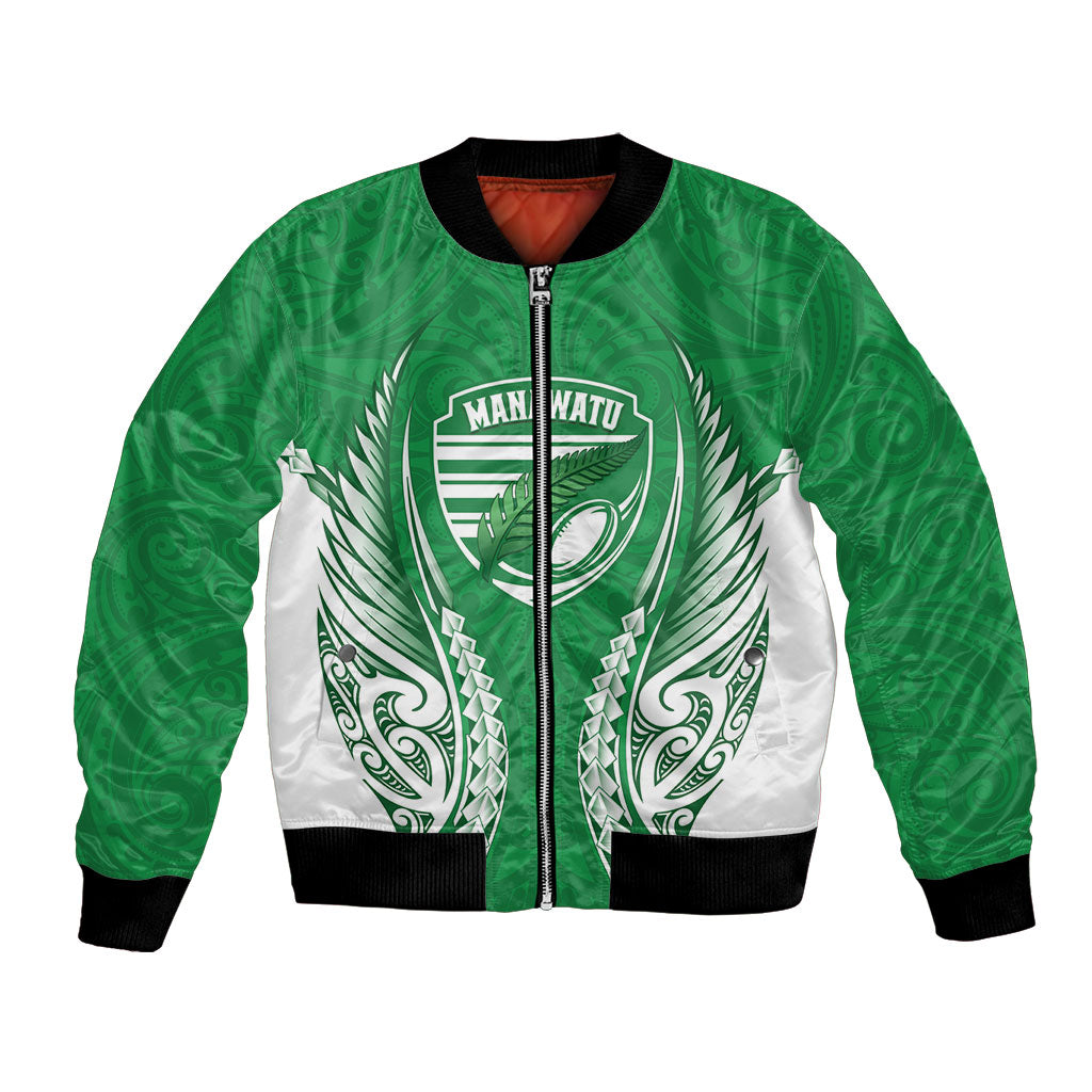 Manawatu 2026 Rugby Custom Bomber Jacket NZ Maori Silver Fern