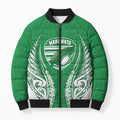 Manawatu 2026 Rugby Custom Bomber Puffer Jacket NZ Maori Silver Fern