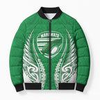 Manawatu 2026 Rugby Custom Bomber Puffer Jacket NZ Maori Silver Fern