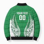 Manawatu 2026 Rugby Custom Bomber Puffer Jacket NZ Maori Silver Fern