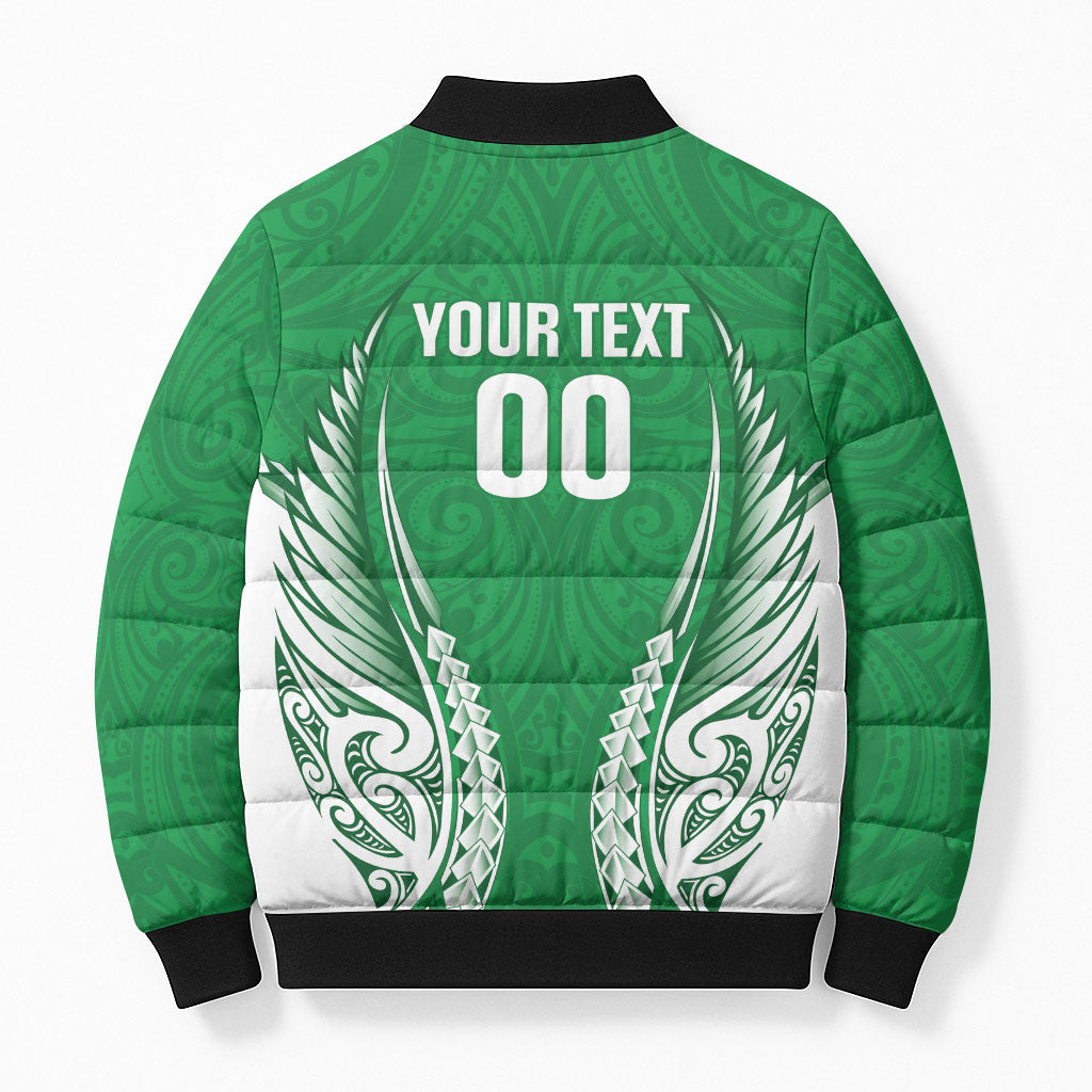 Manawatu 2026 Rugby Custom Bomber Puffer Jacket NZ Maori Silver Fern