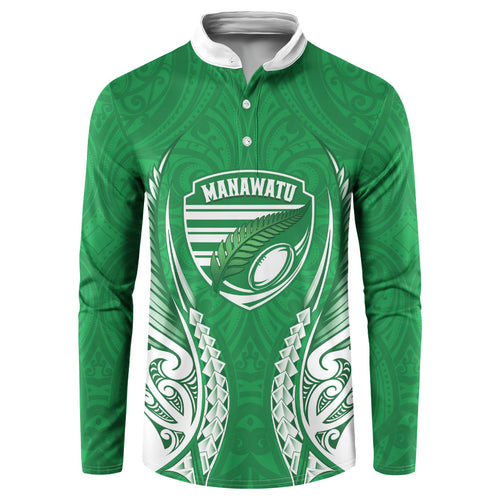 Manawatu 2026 Rugby Custom Button Sweatshirt NZ Maori Silver Fern