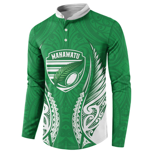 Manawatu 2026 Rugby Custom Button Sweatshirt NZ Maori Silver Fern