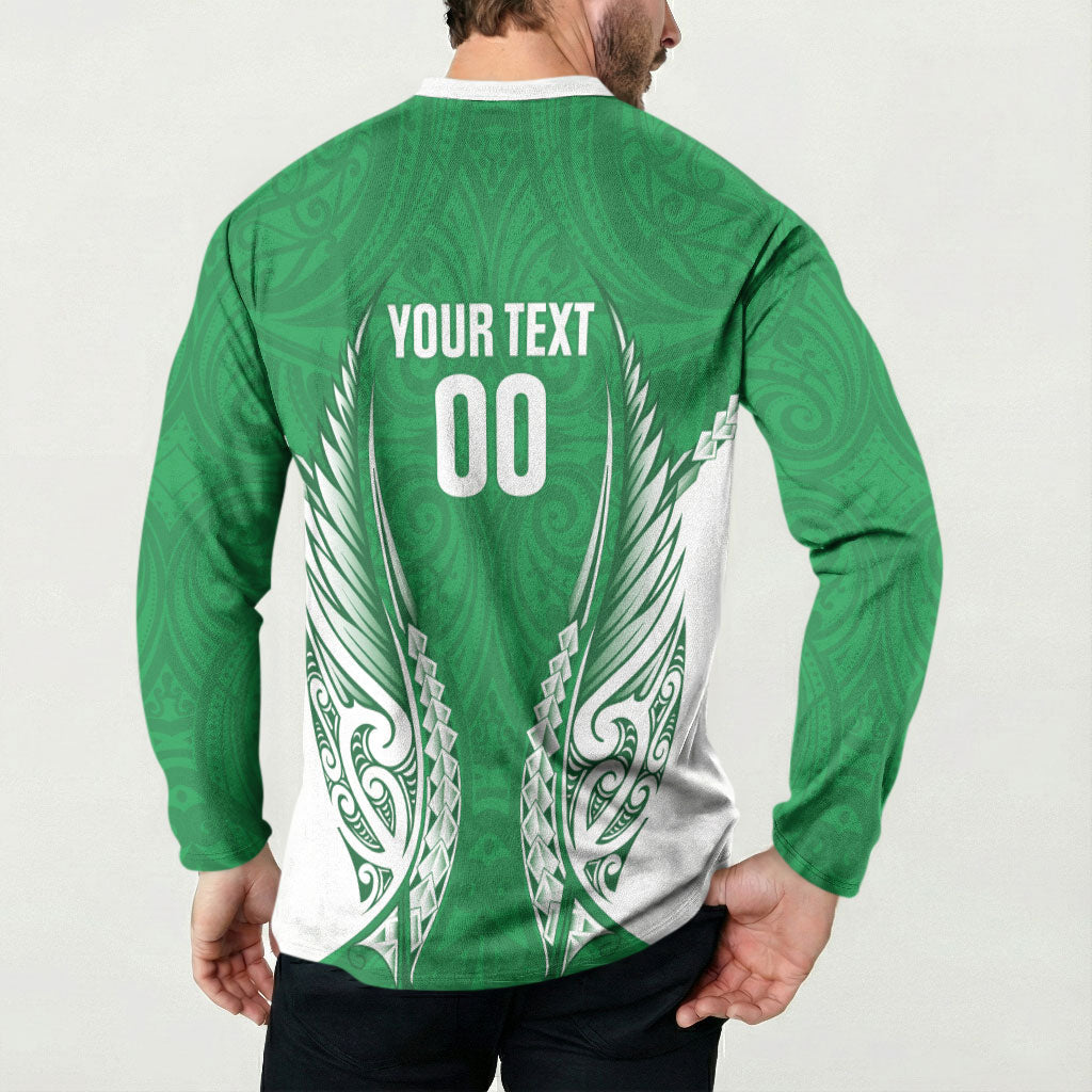 Manawatu 2026 Rugby Custom Button Sweatshirt NZ Maori Silver Fern