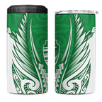 Manawatu 2026 Rugby Custom 4 in 1 Can Cooler Tumbler NZ Maori Silver Fern