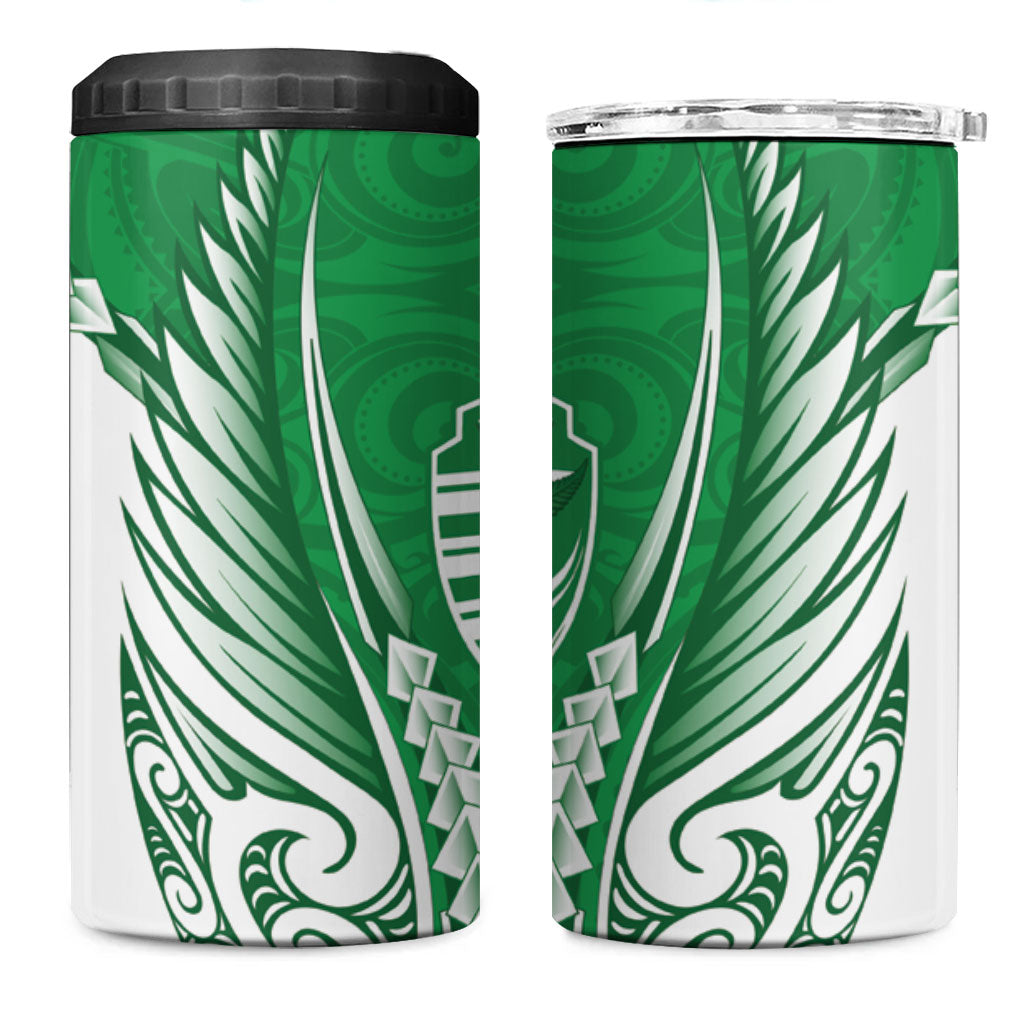 Manawatu 2026 Rugby Custom 4 in 1 Can Cooler Tumbler NZ Maori Silver Fern