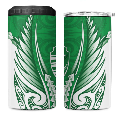 Manawatu 2026 Rugby Custom 4 in 1 Can Cooler Tumbler NZ Maori Silver Fern
