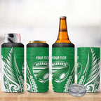 Manawatu 2026 Rugby Custom 4 in 1 Can Cooler Tumbler NZ Maori Silver Fern
