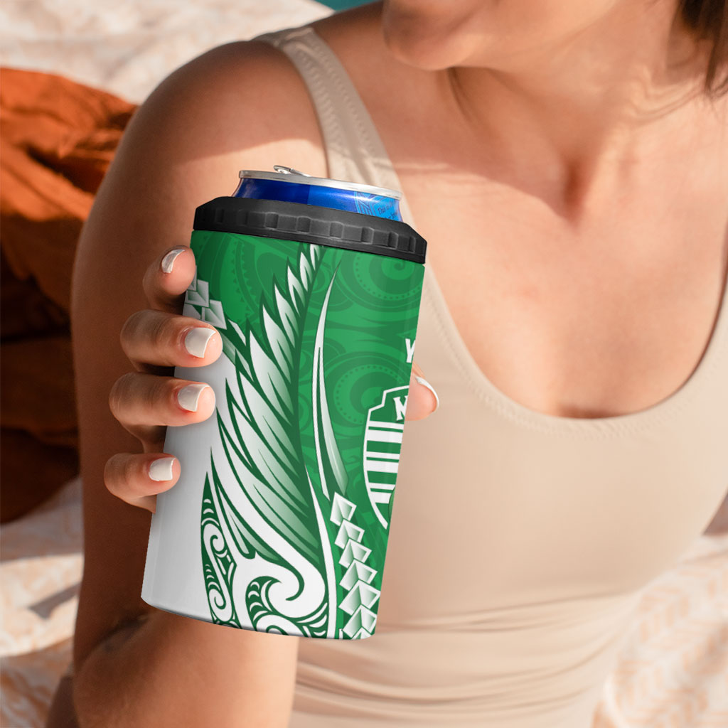 Manawatu 2026 Rugby Custom 4 in 1 Can Cooler Tumbler NZ Maori Silver Fern