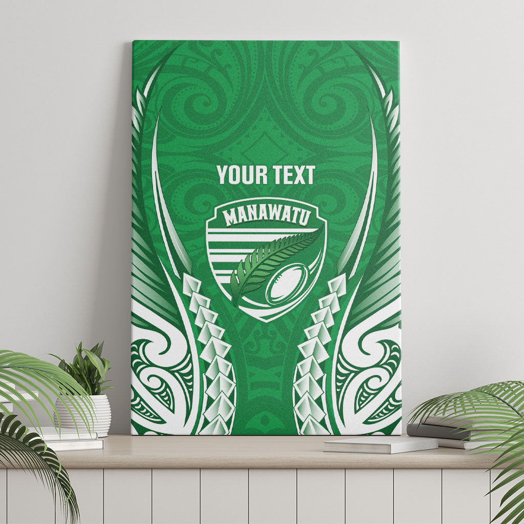 Manawatu 2026 Rugby Custom Canvas Wall Art NZ Maori Silver Fern