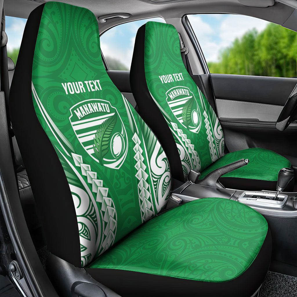 Manawatu 2026 Rugby Custom Car Seat Cover NZ Maori Silver Fern