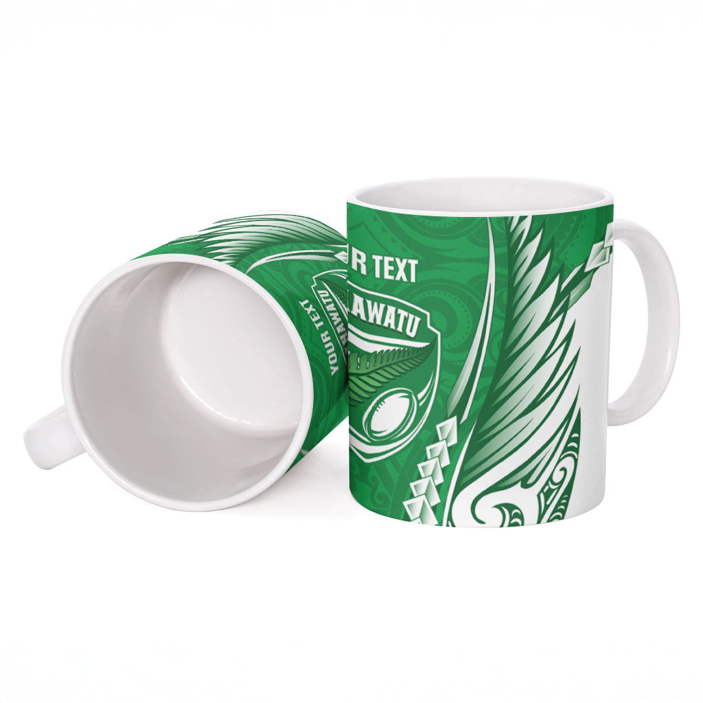 Manawatu 2026 Rugby Custom Ceramic Mug NZ Maori Silver Fern