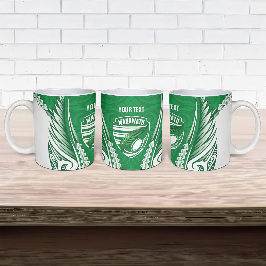 Manawatu 2026 Rugby Custom Ceramic Mug NZ Maori Silver Fern