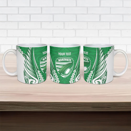 Manawatu 2026 Rugby Custom Ceramic Mug NZ Maori Silver Fern