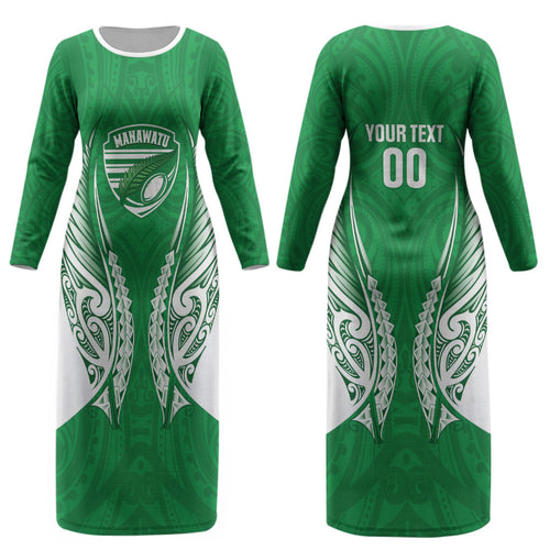 Manawatu 2026 Rugby Custom Couples Matching Long Sleeve Bodycon Dress and Long Sleeve Button Shirt NZ Maori Silver Fern LT14