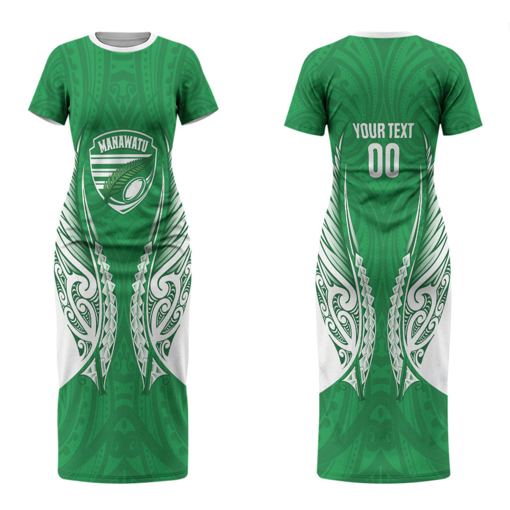 Manawatu 2026 Rugby Custom Couples Matching Short Sleeve Bodycon Dress and Long Sleeve Button Shirt NZ Maori Silver Fern LT14
