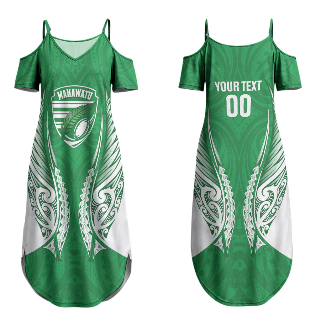 Manawatu 2026 Rugby Custom Couples Matching Summer Maxi Dress and Hawaiian Shirt NZ Maori Silver Fern LT14