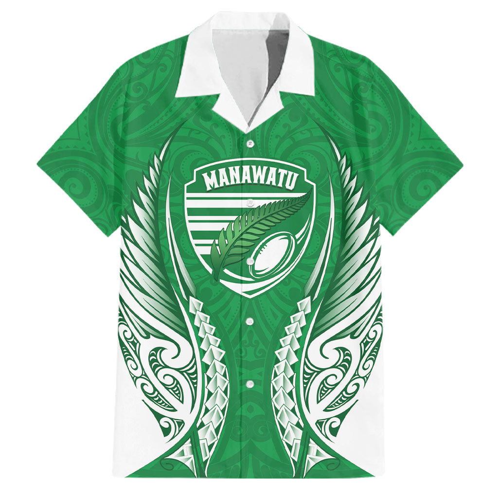Manawatu 2026 Rugby Custom Family Matching Long Sleeve Bodycon Dress and Hawaiian Shirt NZ Maori Silver Fern