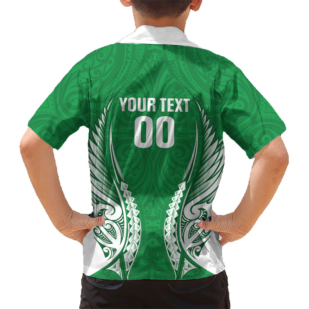 Manawatu 2026 Rugby Custom Family Matching Off The Shoulder Long Sleeve Dress and Hawaiian Shirt NZ Maori Silver Fern