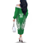Manawatu 2026 Rugby Custom Family Matching Off The Shoulder Long Sleeve Dress and Hawaiian Shirt NZ Maori Silver Fern