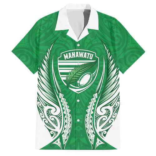 Manawatu 2026 Rugby Custom Family Matching Off Shoulder Maxi Dress and Hawaiian Shirt NZ Maori Silver Fern