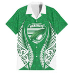 Manawatu 2026 Rugby Custom Family Matching Short Sleeve Bodycon Dress and Hawaiian Shirt NZ Maori Silver Fern