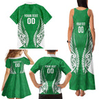 Manawatu 2026 Rugby Custom Family Matching Tank Maxi Dress and Hawaiian Shirt NZ Maori Silver Fern