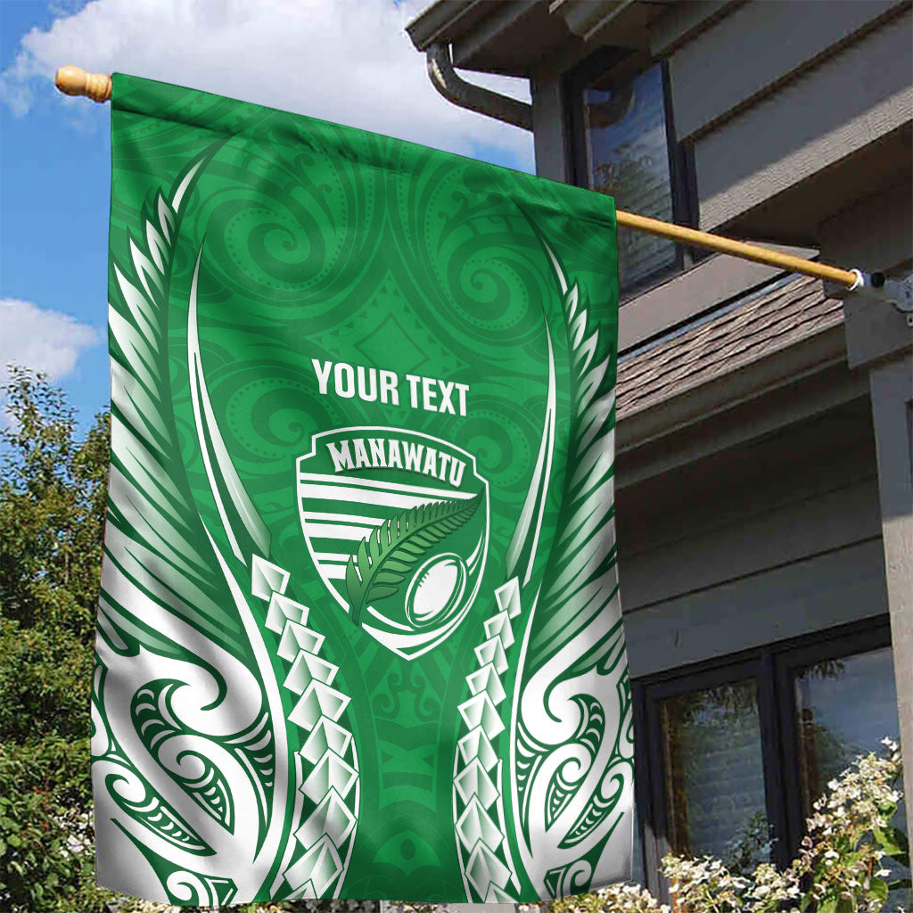 Manawatu 2026 Rugby Custom Garden Flag NZ Maori Silver Fern