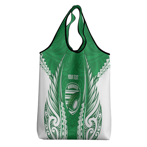 Manawatu 2026 Rugby Custom Grocery Bag NZ Maori Silver Fern