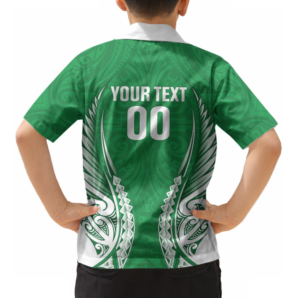 Manawatu 2026 Rugby Custom Kid Hawaiian Shirt NZ Maori Silver Fern LT14