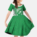 Manawatu 2026 Rugby Custom Kid Short Sleeve Dress NZ Maori Silver Fern