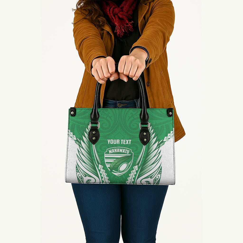 Manawatu 2026 Rugby Custom Leather Bag NZ Maori Silver Fern