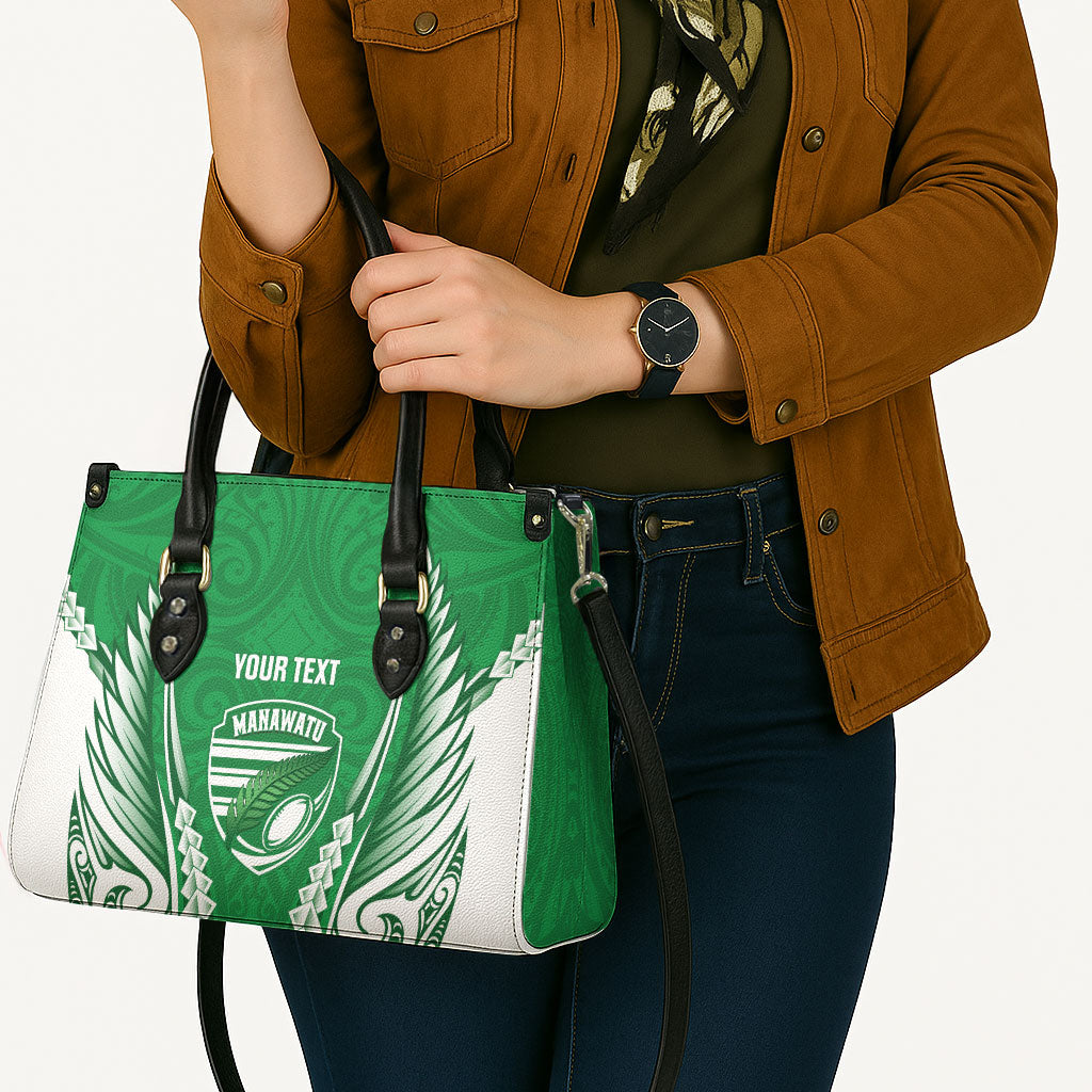 Manawatu 2026 Rugby Custom Leather Bag NZ Maori Silver Fern