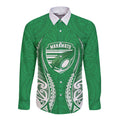 Manawatu 2026 Rugby Custom Long Sleeve Button Shirt NZ Maori Silver Fern