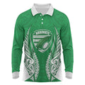 Manawatu 2026 Rugby Custom Long Sleeve Polo Shirt NZ Maori Silver Fern