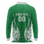 Manawatu 2026 Rugby Custom Long Sleeve Polo Shirt NZ Maori Silver Fern