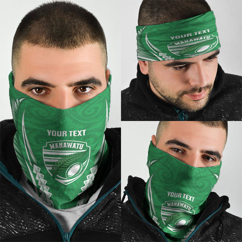 Manawatu 2026 Rugby Custom Neck Gaiter NZ Maori Silver Fern