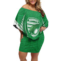 Manawatu 2026 Rugby Custom Off Shoulder Short Dress NZ Maori Silver Fern