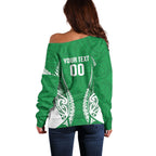 Manawatu 2026 Rugby Custom Off Shoulder Sweater NZ Maori Silver Fern