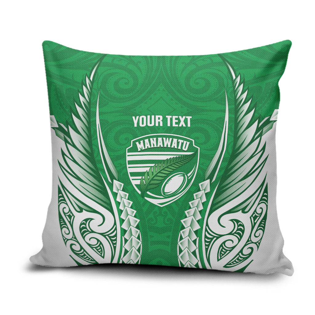 Manawatu 2026 Rugby Custom Pillow Cover NZ Maori Silver Fern