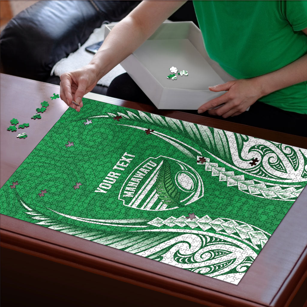 Manawatu 2026 Rugby Custom Puzzle NZ Maori Silver Fern