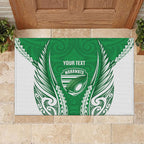 Manawatu 2026 Rugby Custom Rubber Doormat NZ Maori Silver Fern
